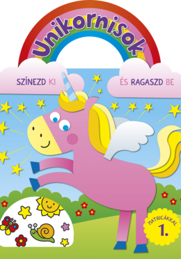Unikornisok - Színezd ki és ragaszd be matricákkal 1.