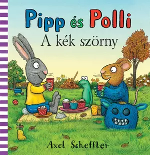 Pipp és Polli - A kék szörny (kemény lapos, nagyobb méret)
