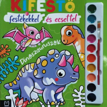 Kifestő festékekkel és ecsettel - Dinoszauruszok