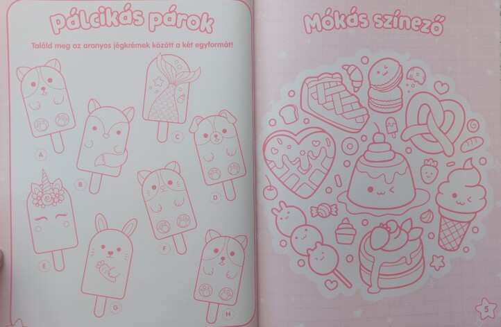 Kawaii - Foglalkoztatókönyv fényes pufi matricákkal - Image 3