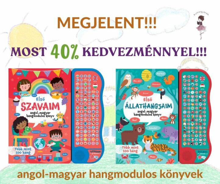 Első állathangjaim + Első szavaim - angol-magyar hangmodulos könyvek