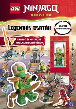 Lego Ninjago. Legendás csaták. Kereső- és matricás foglalkoztatókönyv
