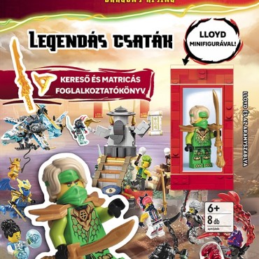 Lego Ninjago. Legendás csaták. Kereső- és matricás foglalkoztatókönyv