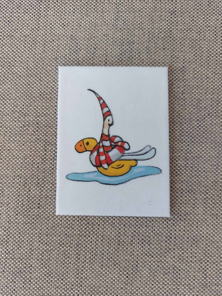 Pagony Art - Hűtőmágnes – Maszat alszik – Hóchóc