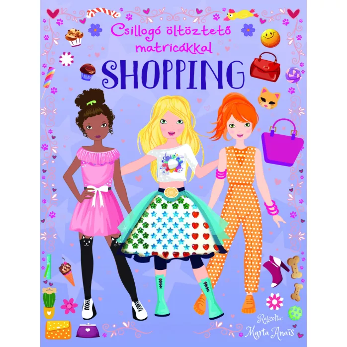 Csillogó öltöztető matricákkal - Shopping