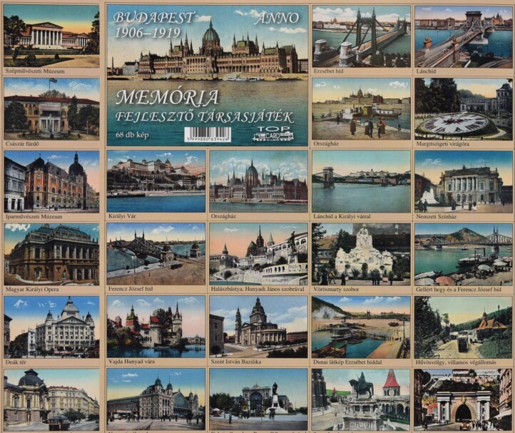 Memóriafejlesztő Társasjáték - Budapest Anno 1906. - 1919. -