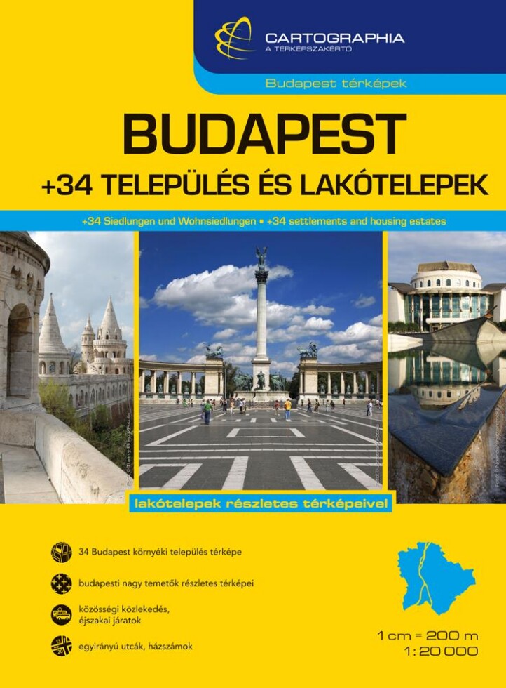 Budapest + 34 Település És Lakótelepek - Atlasz (Spirál)