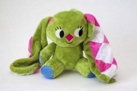 Kockásfülű Nyúl (Ülő,23Cm) - Plüssjáték