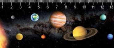 Solar System En Deep - Naprendszer 3D Vonalzó 148 * 55 Mm