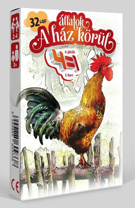 4 Az 1-Ben / Állatok A Ház Körül Kártya
