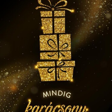 Mindig Karácsony (Matt Dombornyomott) Aranycsillámos Borító