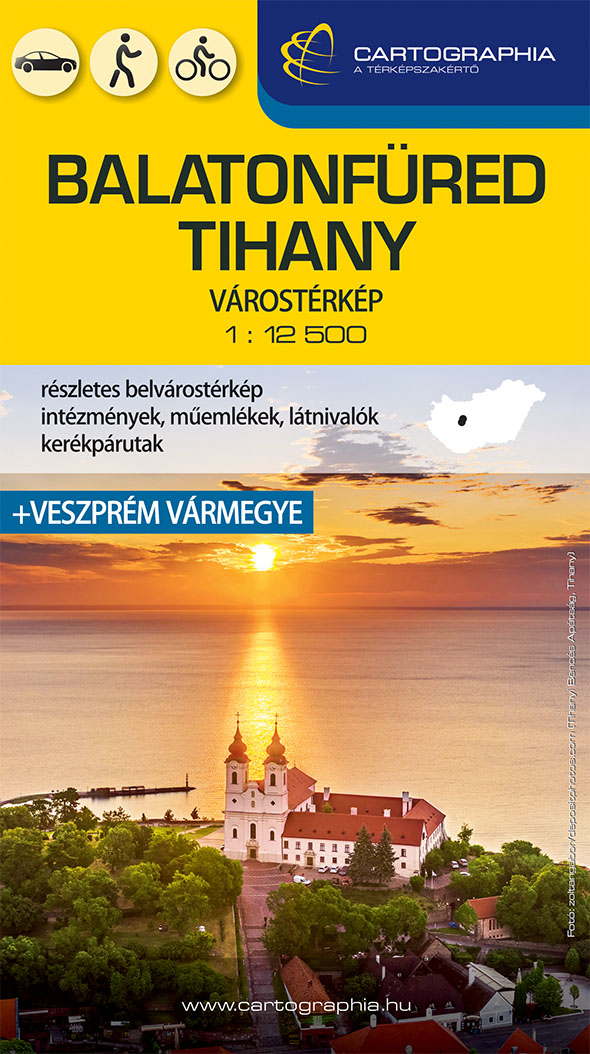 Balatonfüred, Tihany Várostérkép 1:12500