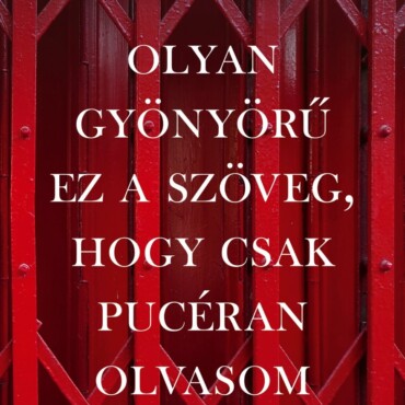 Olyan Gyönyörű Ez A Szöveg, Hogy Csak Pucéran Olvasom