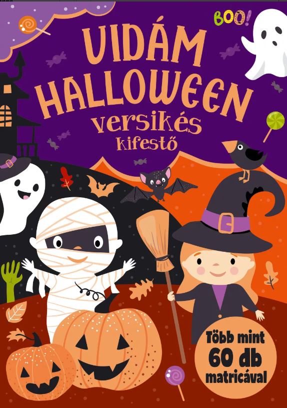 Vidám Halloween - Versikés Kifestő