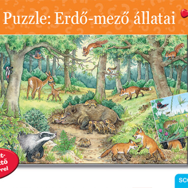 Puzzle: Erdők-Mezők Állatai (2X12 3+)