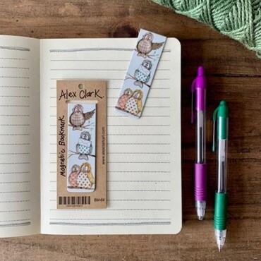 Könyvjelző Alex Clark, Mágneses, 8X2,5 Cm, Baglyok