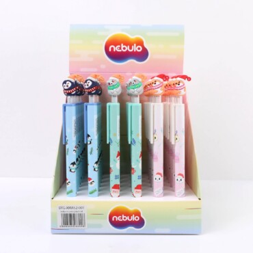 Golyóstoll, Dizájn, Nyomógombos, Karácsony, Sapkás Állatok, Nebulo