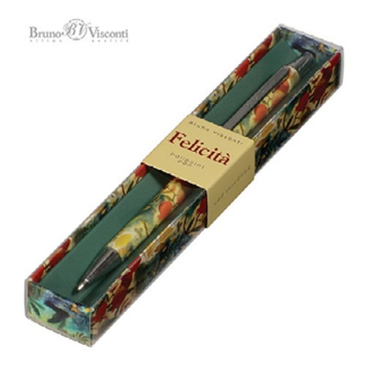 Golyóstoll Bruno Visconti 0,7Mm Kék, Fém Test, Felicita - Páfrány