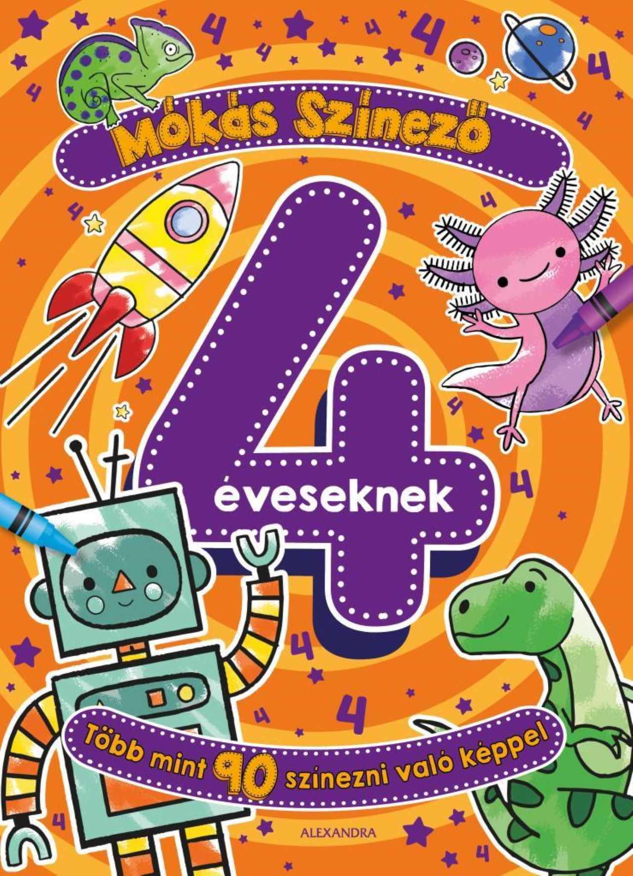 Mókás Színező 4 Éveseknek - Több Mint 90 Színezni Való Képpel