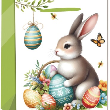 Papírtasak M.nyuszi Tojásokkal18*23