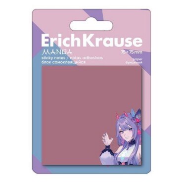 Öntapadós Jegyzettömb Erichkrause Manga 75X75 Mm 50 Lapos