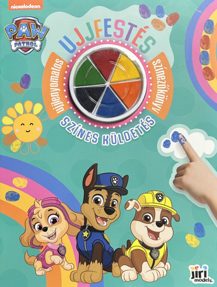 Mancs Őrjárat - Ujjfestés - Színes Küldetés - Ujjlenyomatos Színezőkönyv