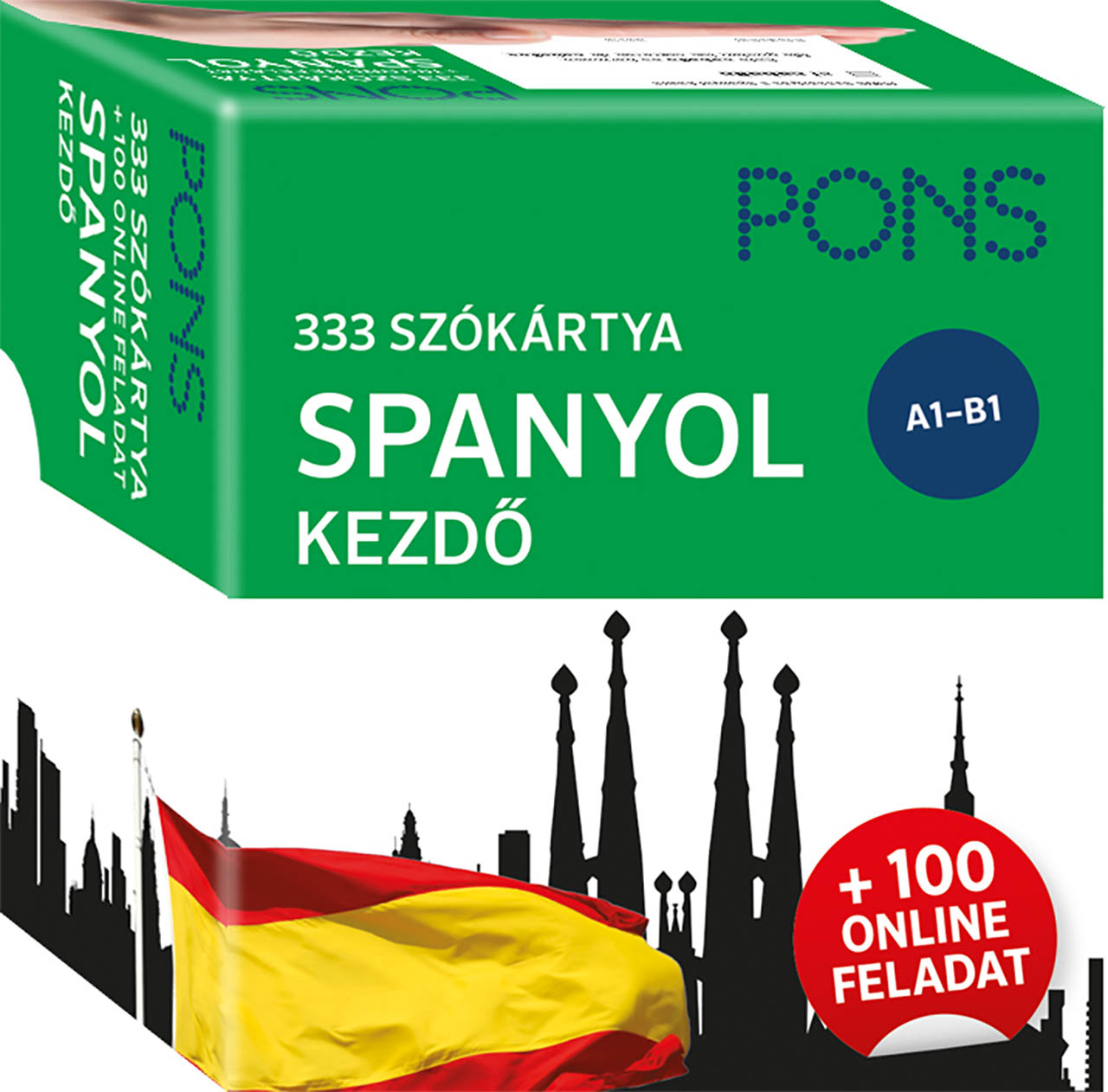 Pons 333 Szókártya Spanyol Kezdő A1-B1