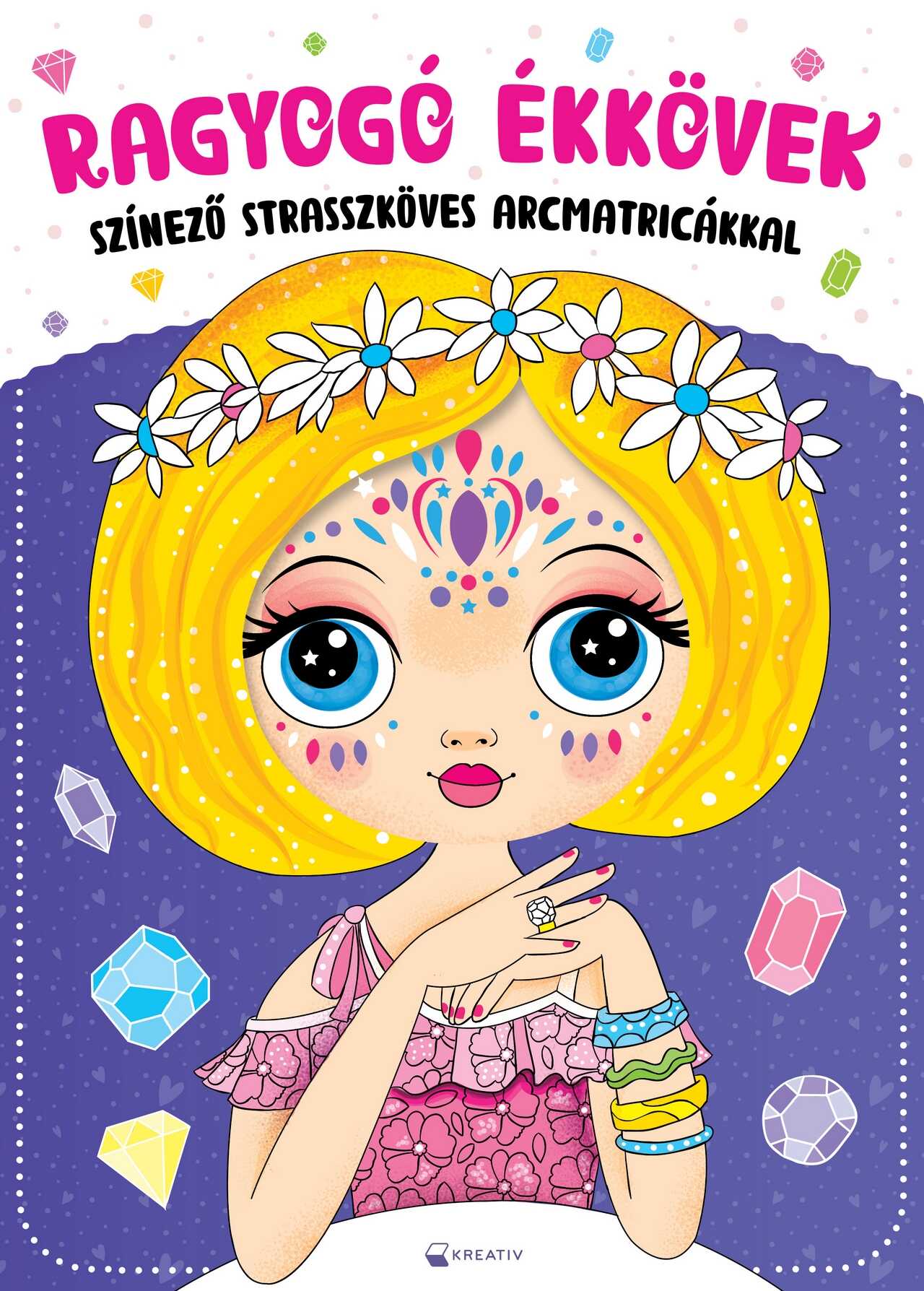 Ragyogó Ékkövek - Színező Strasszköves Arcmatricákkal