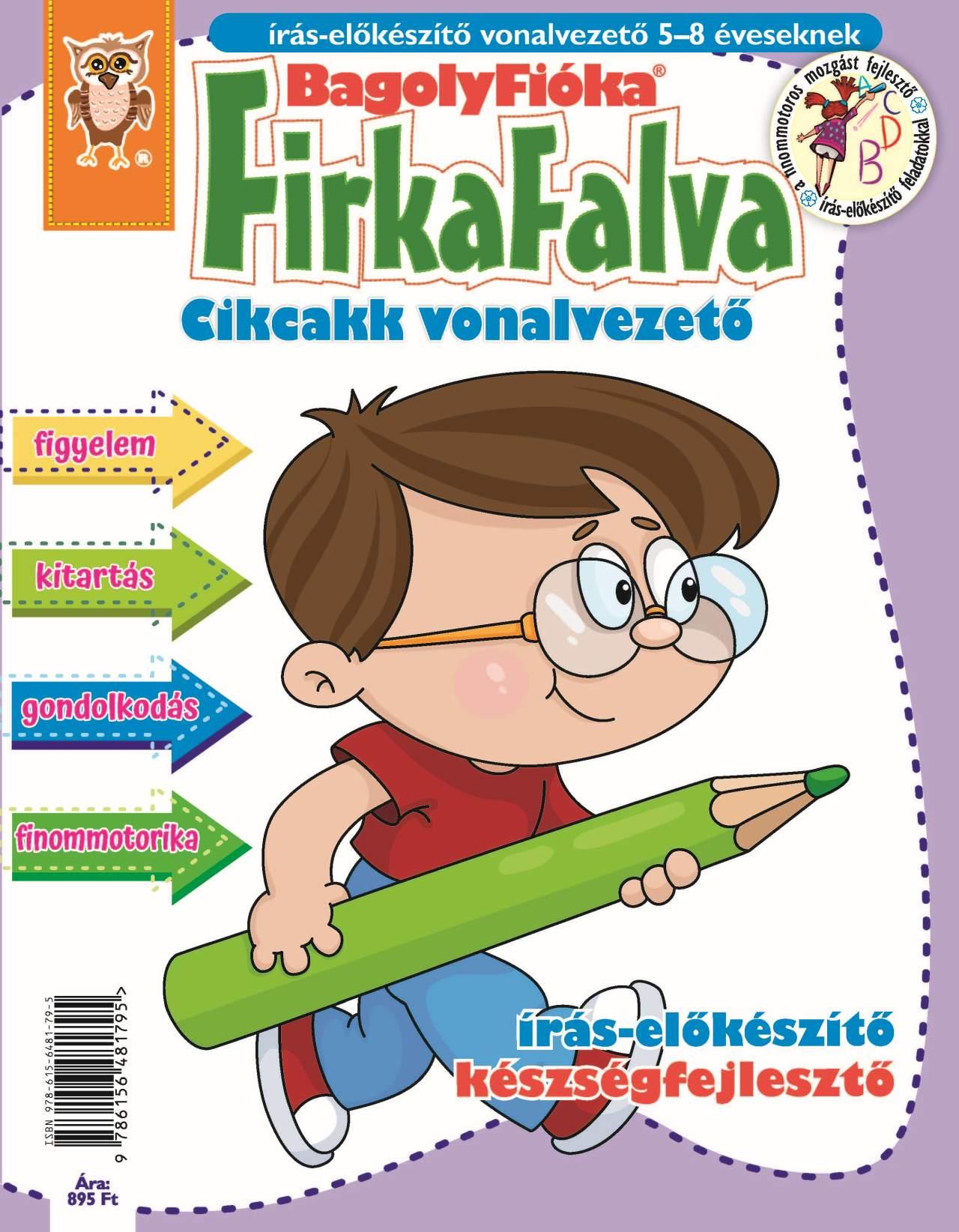 Bagolyfióka - Firkafalva Cikcakk Vonalvezető (Írás-Előkészítő Készségfejlesztő)