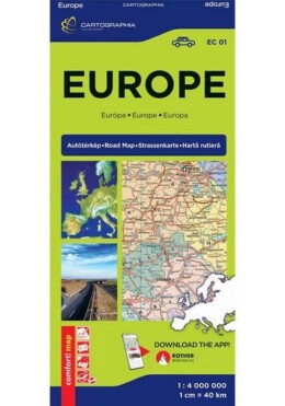 Európa Comfort Térkép (Laminált) Ec01
