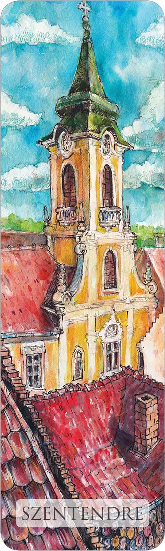 Könyvjelző Kjsze-04 - Szentendre Sárga Templom