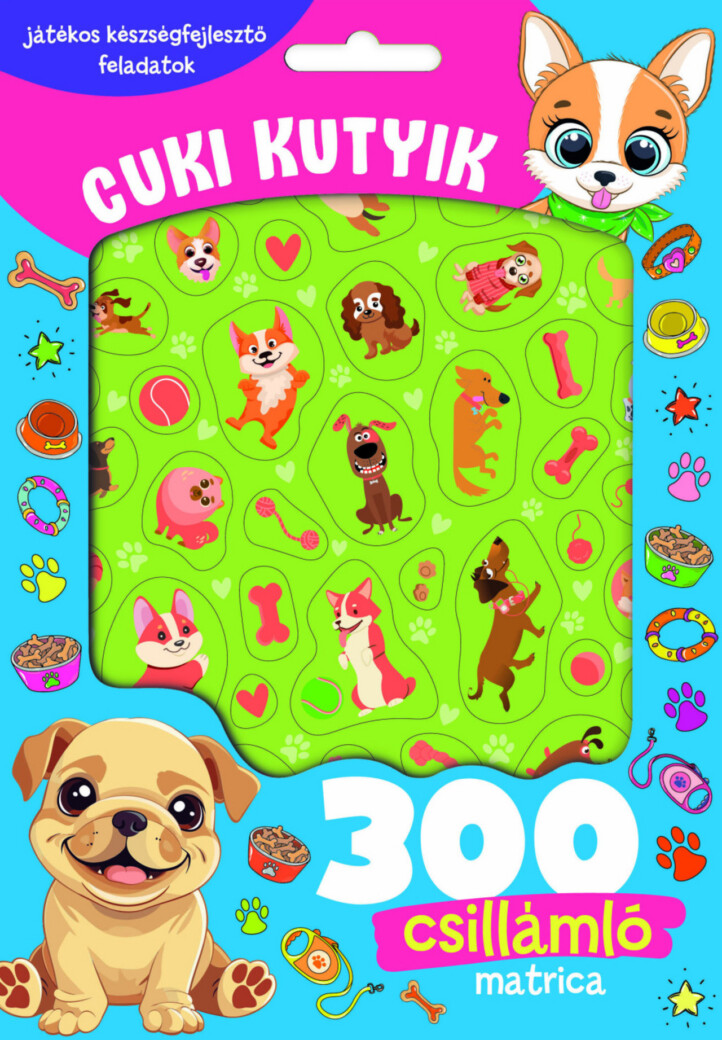 Cuki Kutyik - 300 Csillámló Matricával