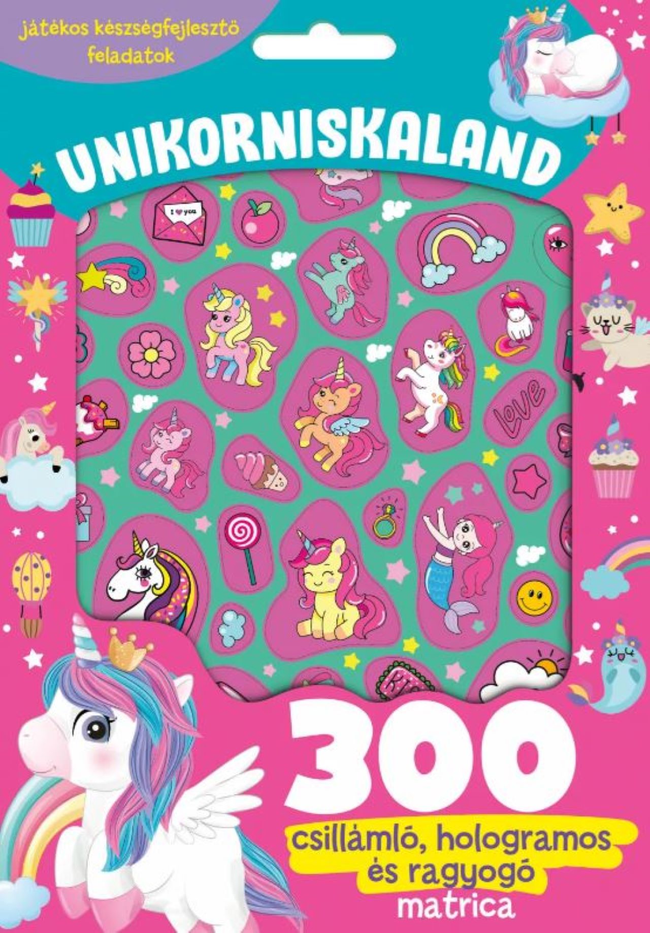 Unikorniskaland - 300 Csillámló, Hologramos És Ragyogó Matricával