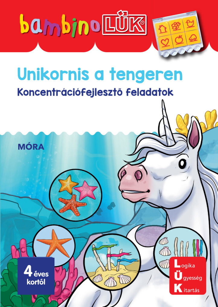 Unikornis A Tengeren - Koncentrációfejlesztő Feladatok  - Bambinolük (Di-143)