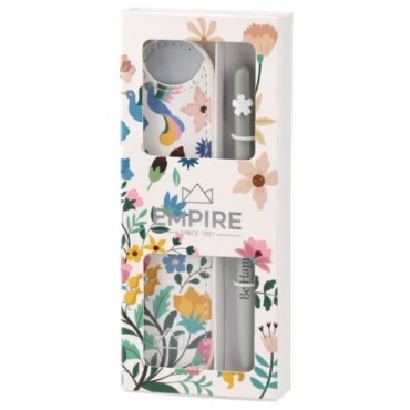 Golyóstoll Burgeon Fehér 1,0 Mm Kék Tintával, Eco Bőr Tokkal