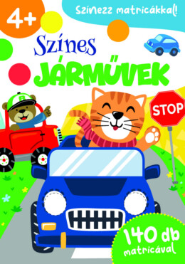 Színes Járművek -  Színezz Matricákkal - 140 Db Matricával