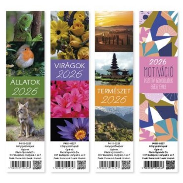 Naptár Könyvjelző Pd 5X21 Cm 2026