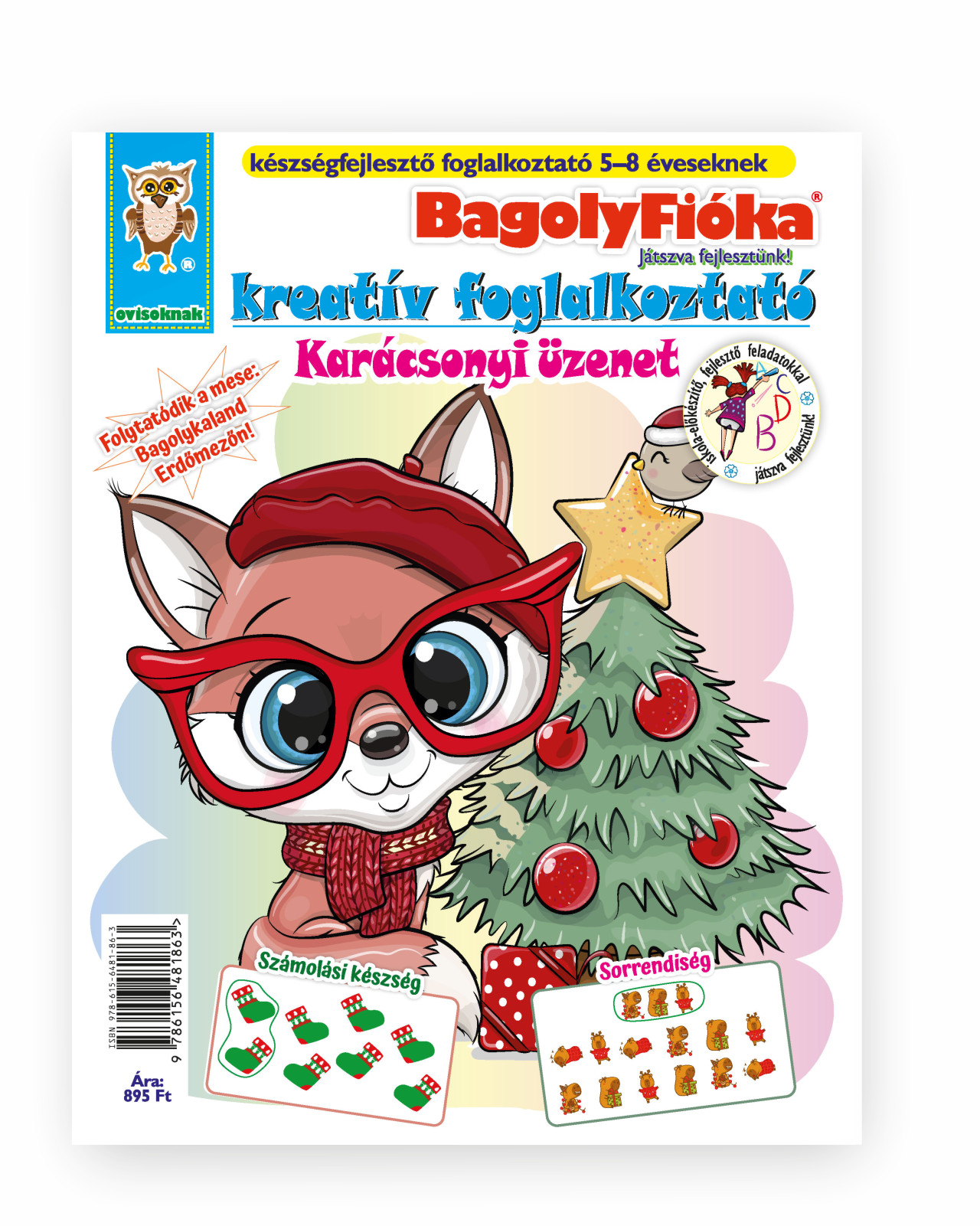 Bagolyfióka Kreatív Foglalkoztató Füzet - Karácsonyi Üzenet