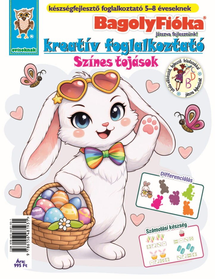 Bagolyfióka Kreatív Foglalkoztató Füzet - Színes Tojások