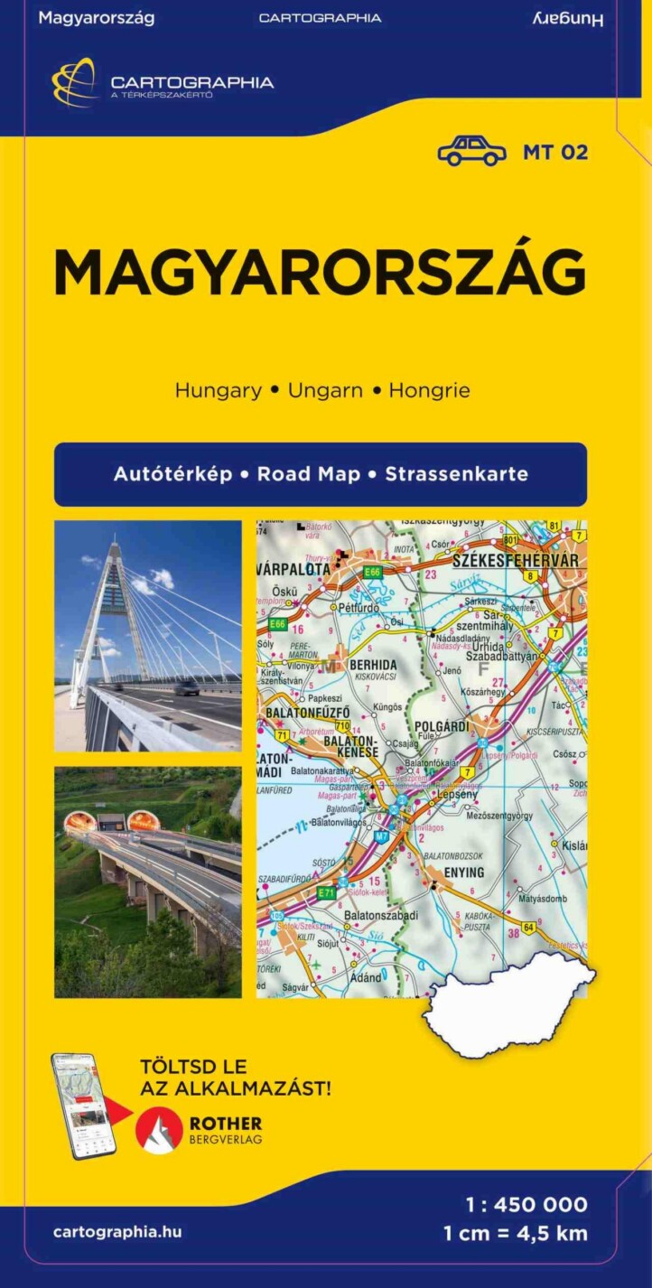Magyarország Autótérkép 1:450.000 (Keményborítós Mt 02)