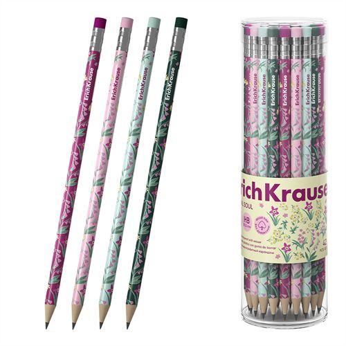 Grafitirón Erichkrause Floral Soul Hb Radírral