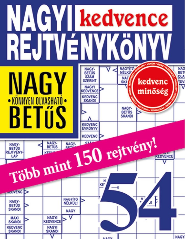 Nagyi Kedvence Rejtvénykönyv 54