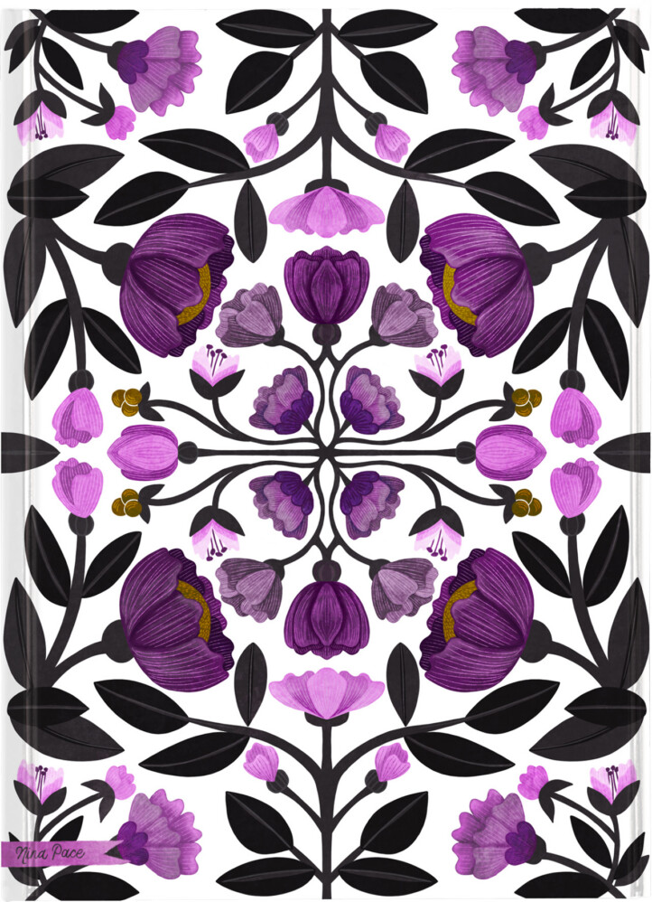 Flame Tree A5 Notesz Vonalas Pace: Purple Flowers