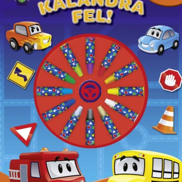 Kalandra Fel! -  Zsírkrétás Színezőkönyv- 12 Zsírkrétával