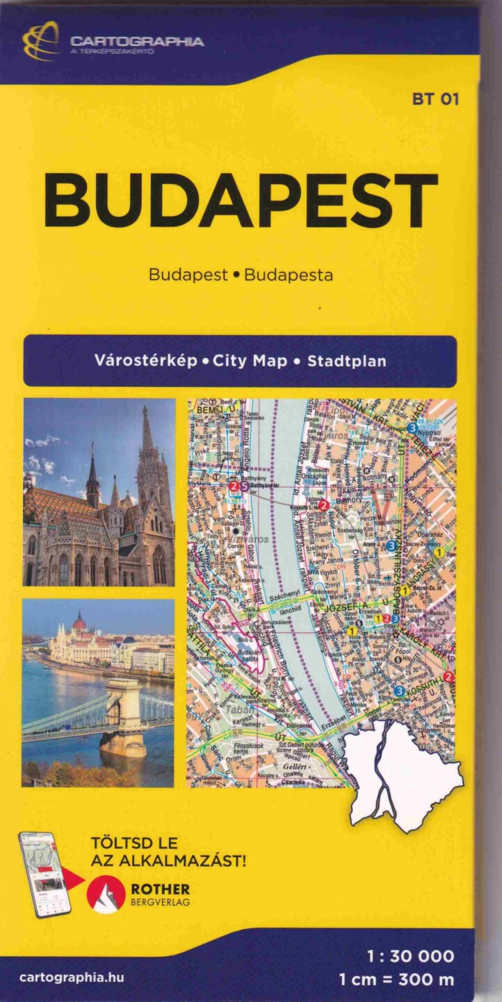 Budapest Várostérkép 1:30.000 (Bt01) - Keményborítós