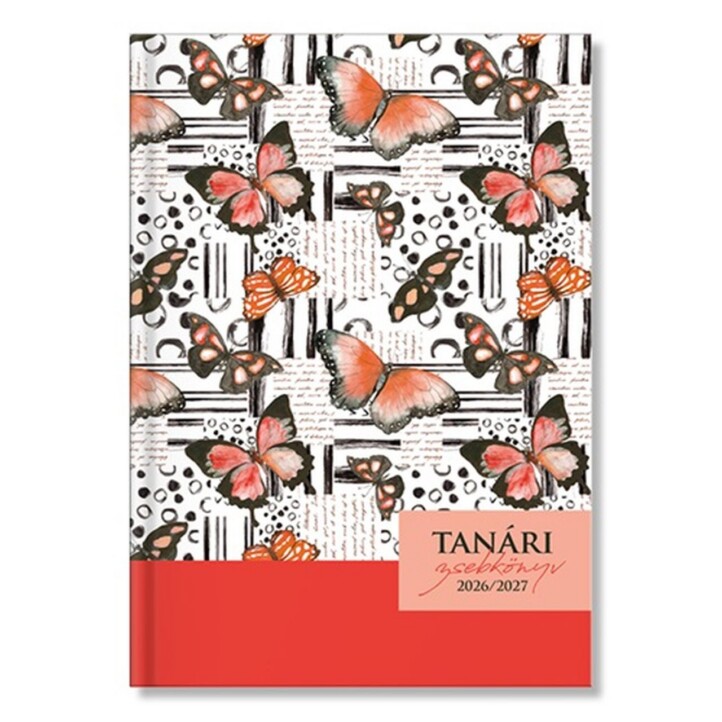 Tanári Zsebkönyv Pd 2026-2027 Papír Butterflies