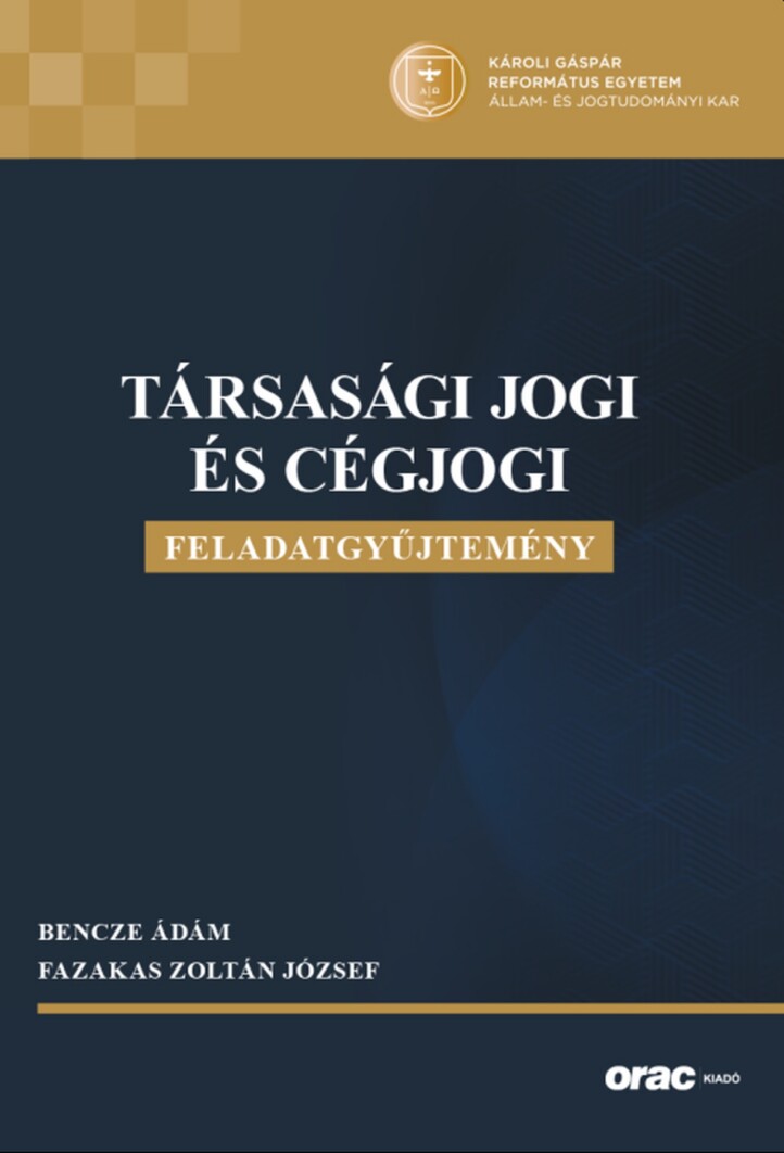 Társasági Jogi És Cégjogi Feladatgyűjtemény