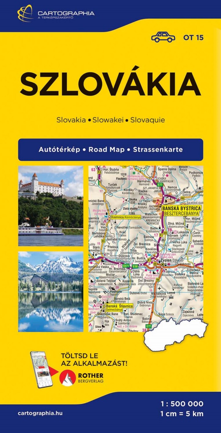 Szlovákia Keményborítós Autótérkép [Ot15]