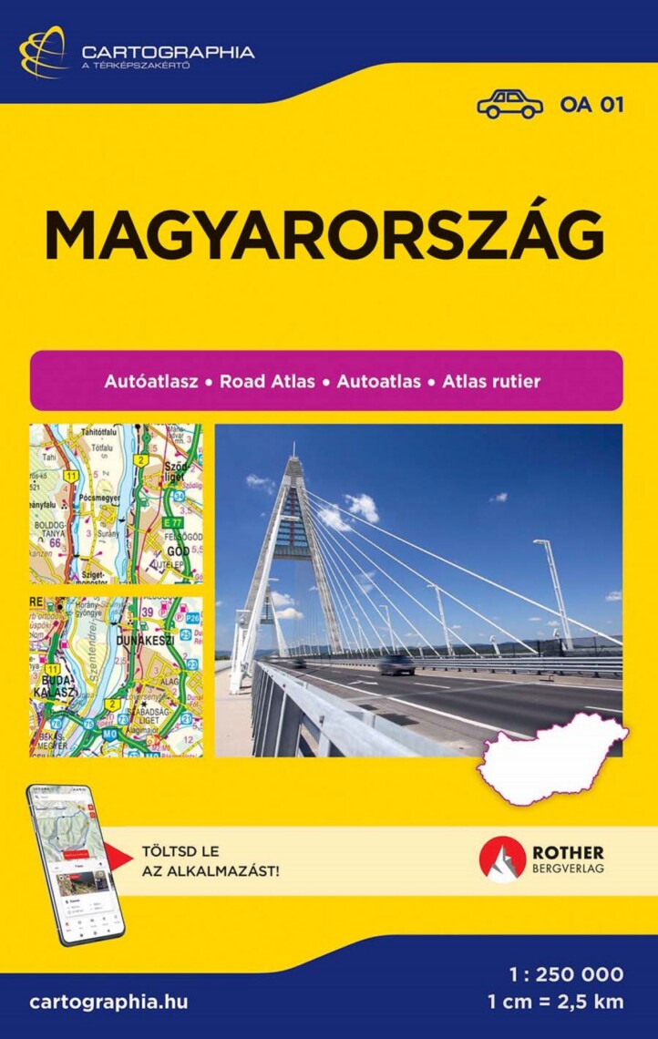 Magyarország Atlasz - Autóatlasz ( Térkép) 2026