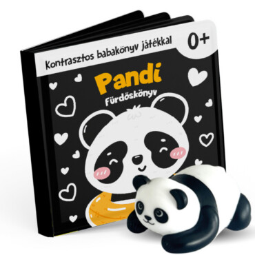 Pandi - Fürdőskönyv - Kontrasztos Rajzokkal ( Babakönyv Játékkal)